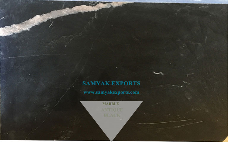 Antique Black Marble Tile Slab, Wall Capping, Flooring, Step Riser Manufacturer and Exporter in India