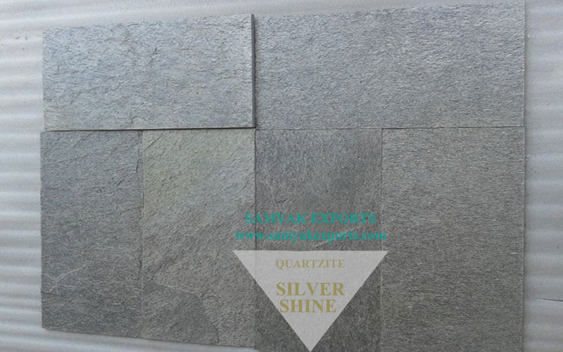 Silver Shine Quartzite Tile Slab, Basin Top, Interior Wall Cladding, Bathroom Tile Manufacturer And Supplier In India