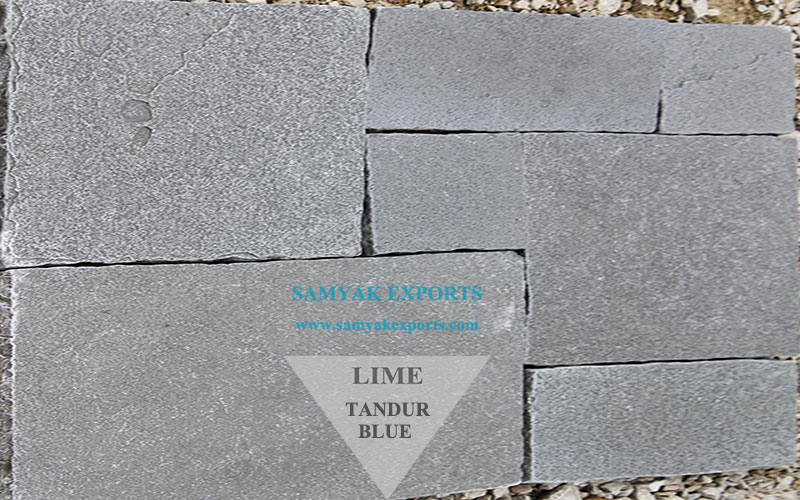 Tandur Blue Limestone Tile Slab, Garden Stepping, Walling Stone Manufacturer in India